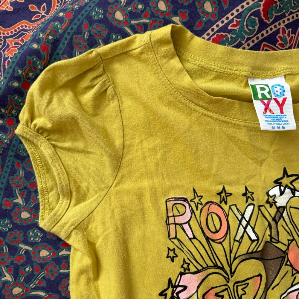 mustard yellow Roxy graphic tee - Picture 4 of 4